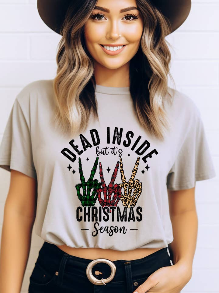 Dead Inside Christmas Adult Tee for wholesale by Uncommon Label