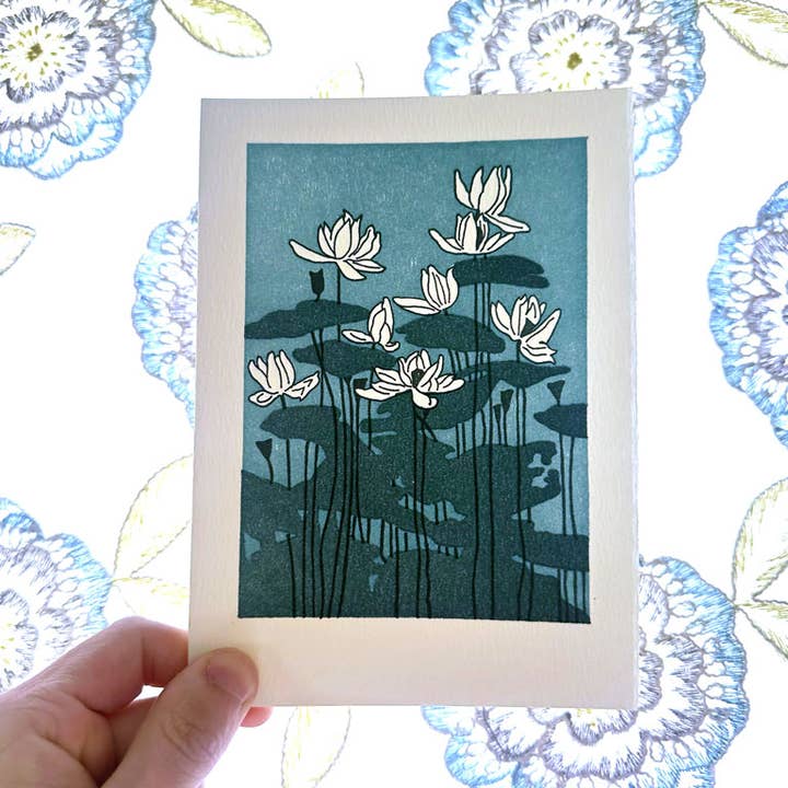 Saturn Press - Wholesale Everyday Greeting Card - Water Lilies