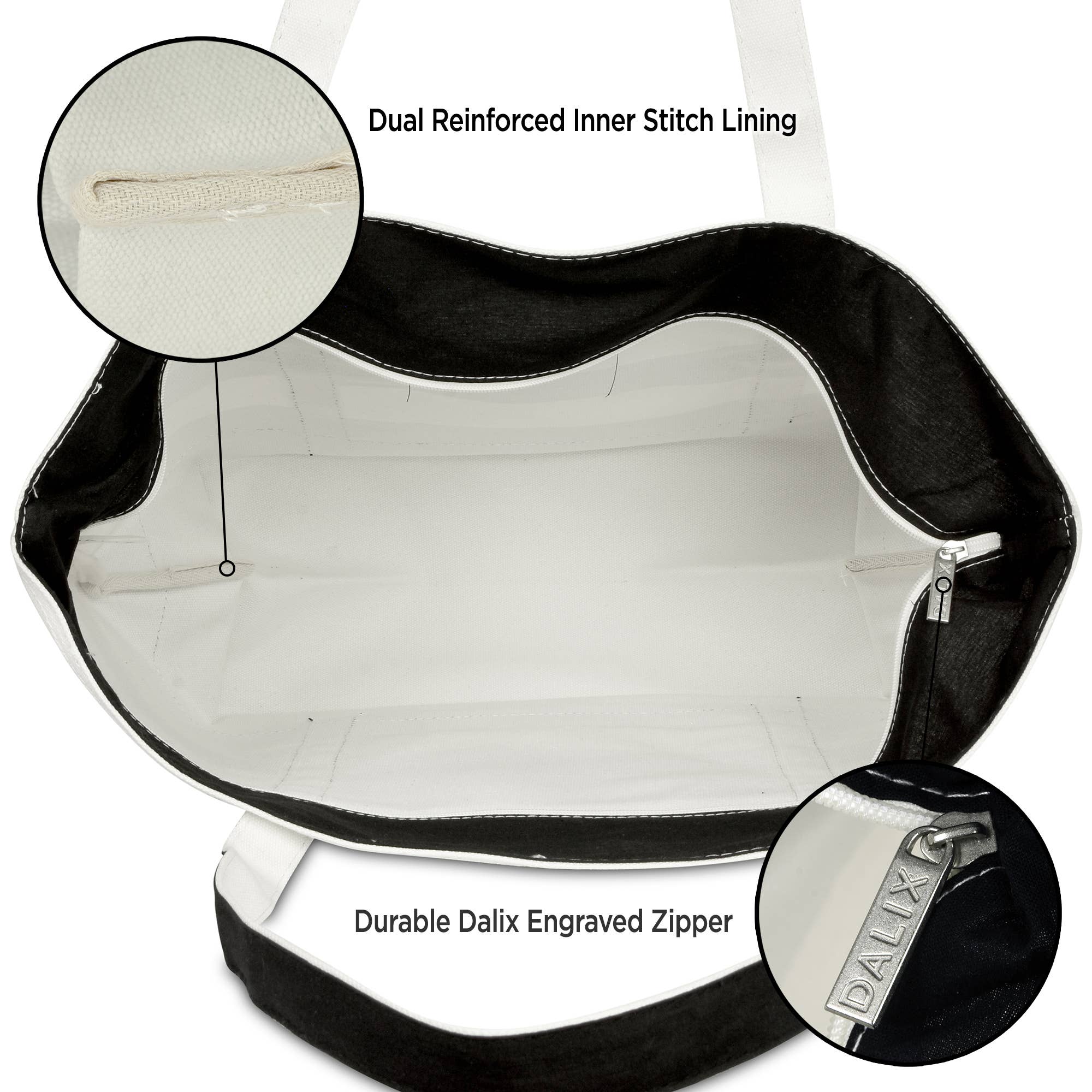 Dalix - Wholesale Tote bag – Women's - Dalix 23" Premium Striped Tote Bag5