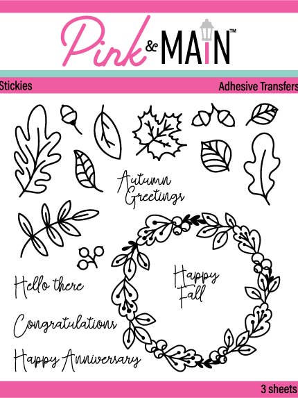 Autumn Leaves Stickies | Adhesive Transfer for wholesale by Pink and Main