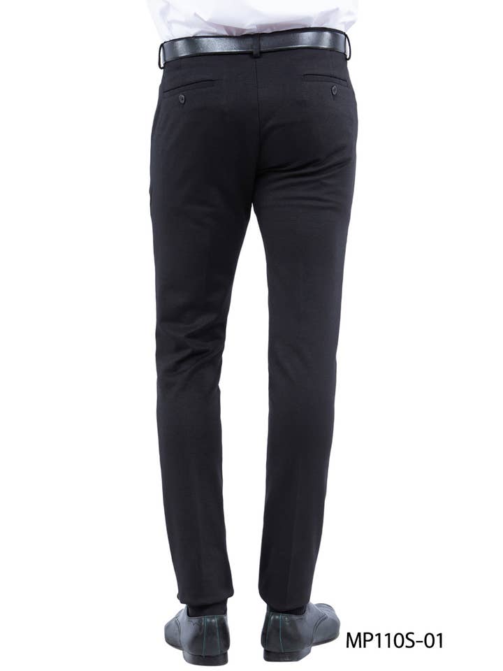 Mens Trousers Super Comfort Flex Dress Pants, Knit Black for wholesale on Faire