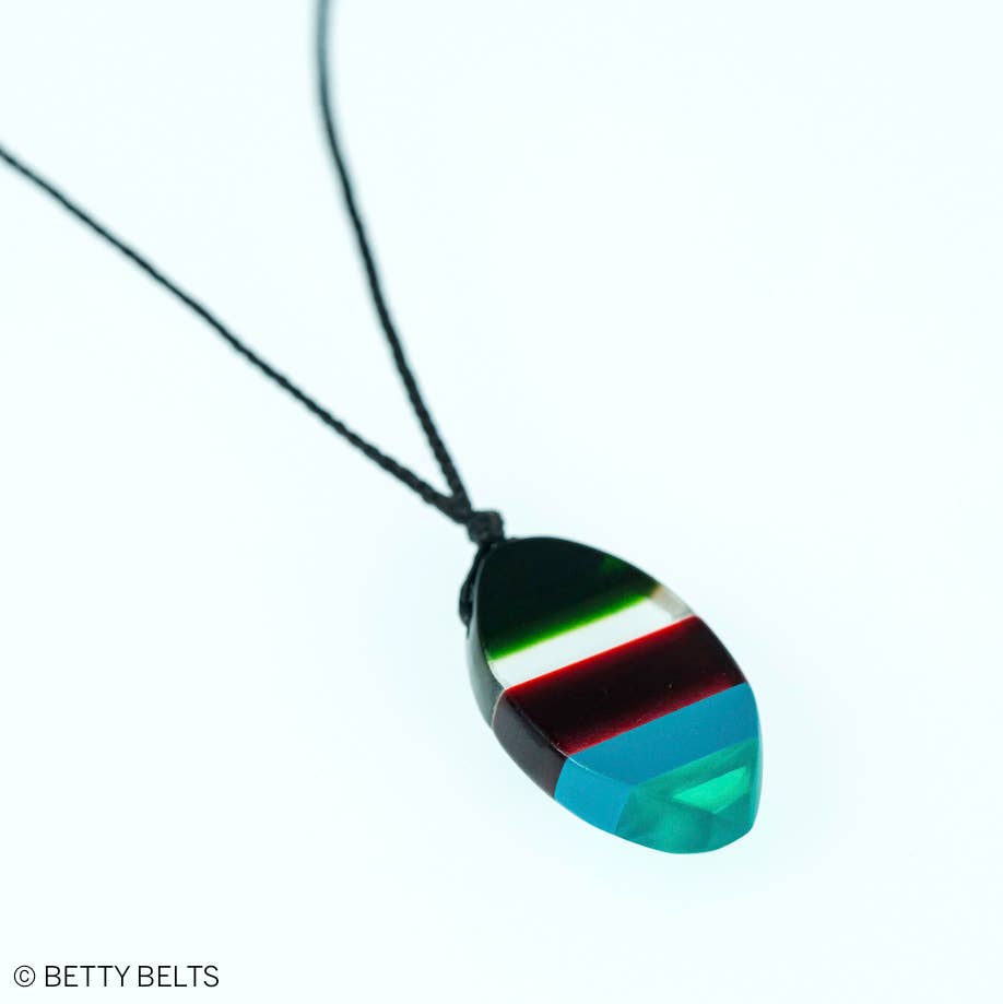 Betty Belts | Ocean Lovers® - Wholesale Pendant/Charm Necklace - Surfy Necklace - Upcycled Surfboard Resin0