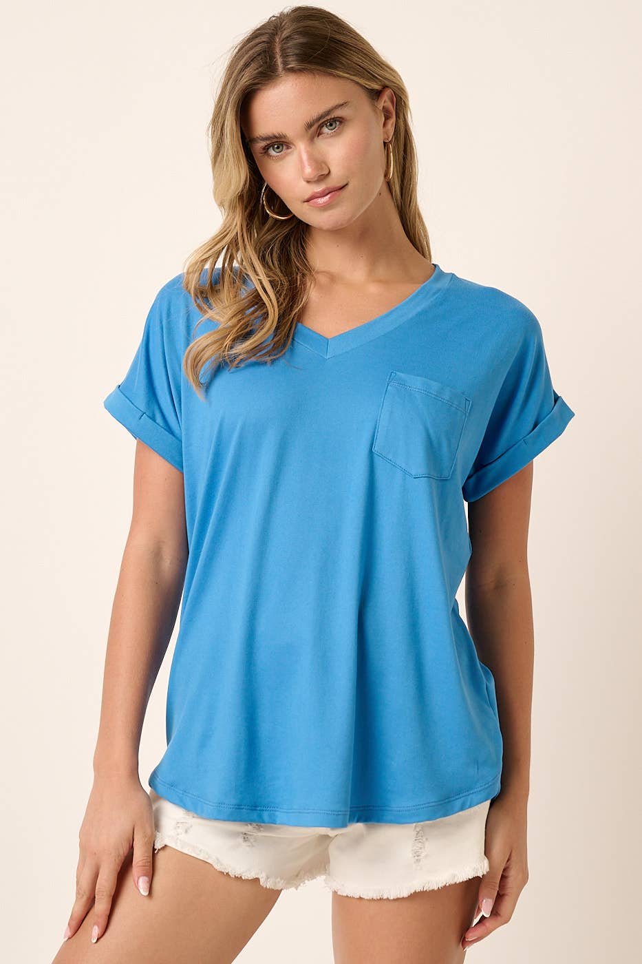 mittoshop – Engroshandel Strikket top - Dame – T9153 - DTY V-HALS MED 1 LOMMEDETALJE DOLMAN STRIKKET TOP31