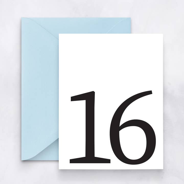 Sweet 16 Greeting Card - Minimalist Style for wholesale by Felicia Nicole Design