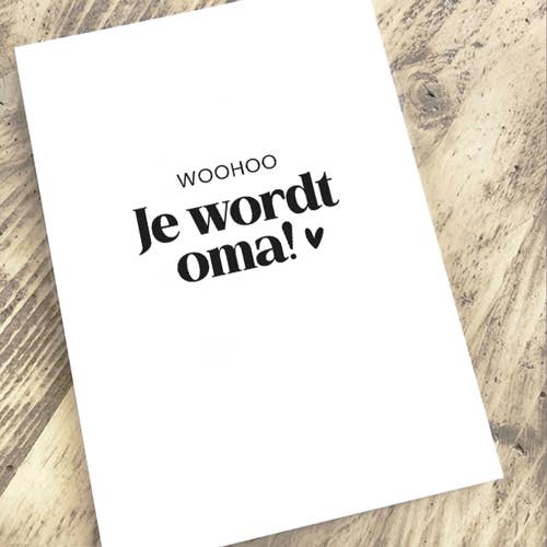 Liefz - Venta al por mayor Tarjetas de bebé - Tarjeta | ¡Woohoo, vas a ser abuela!