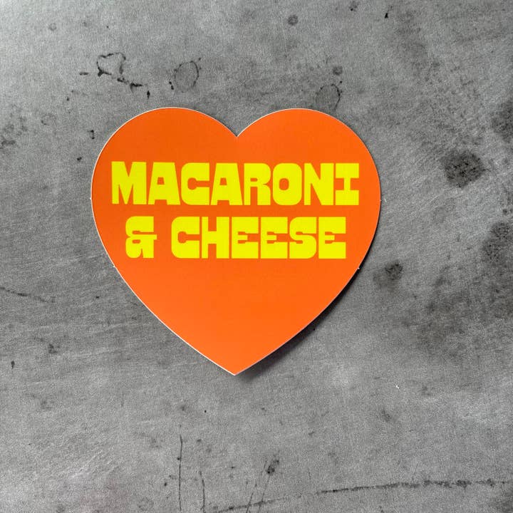 The Silver Spider - Wholesale Sticker - Macaroni and Cheese Heart Sticker // food restaurant gifts