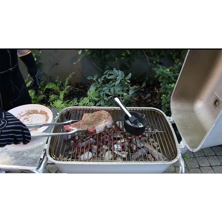Fox Run Brands - Wholesale Outdoor Grill Tools - Outset Cast Iron Sauce Pot with Basting Brush, 4.5" x 10"