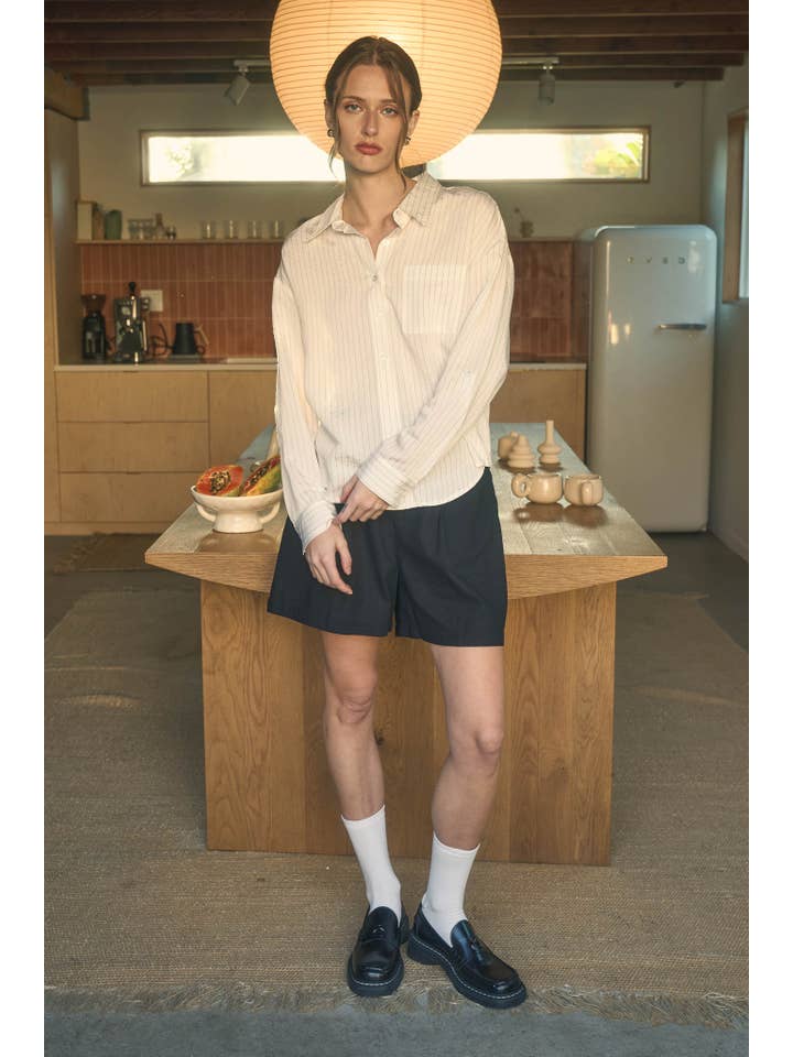 The Workshop Studio - Wholesale Shorts - Women's - HIGH WAIST FRONT PLEAT SHORTS