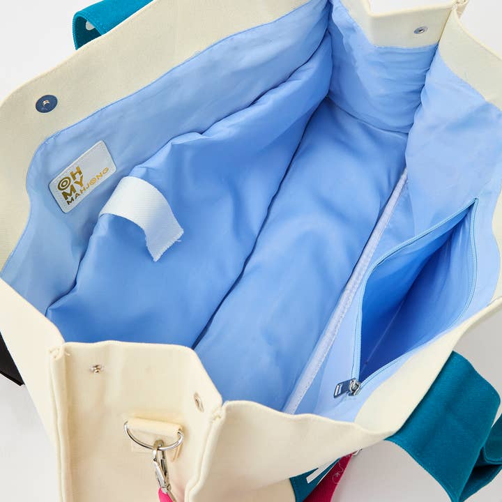 Oh My Mahjong - Wholesale Tote Bag - Women's - Teal Mahj it all Bag