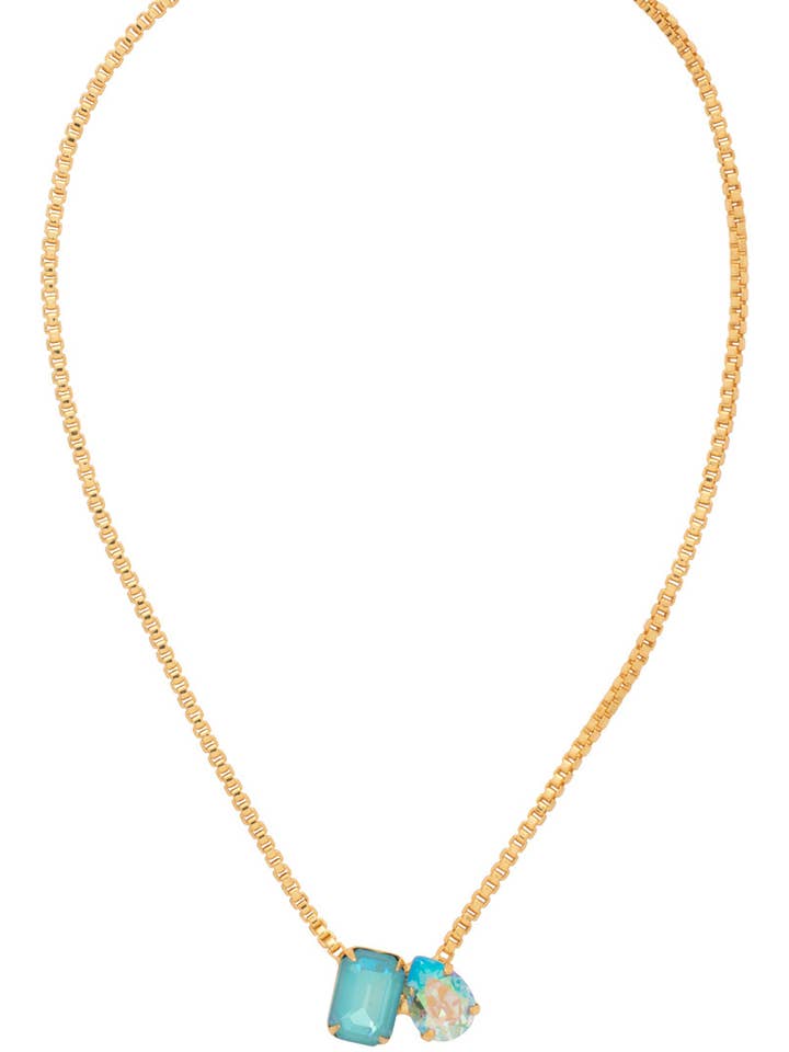 Emerald Pear Pendant Necklace - NFN3BGCSD for wholesale by Sorrelli