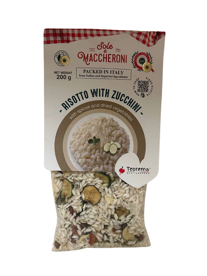 Zucchini risotto 200g for wholesale by Teorema Mediterraneo