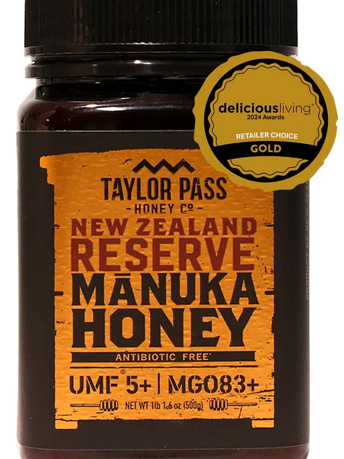 Taylor Pass Honey Co Manuka Reserve UMF 5+ MGO83+ 1 lb 1.6oz for wholesale by Naturz Beez