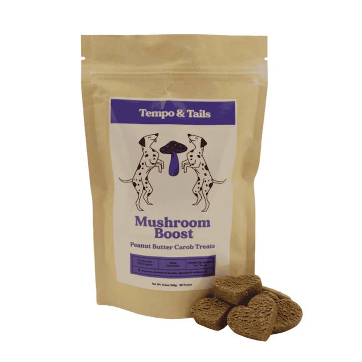 Mushroom Boost Dog Biscuits - Mushroom Infused Dog Treats for wholesale by Restorative Botanicals, LLC