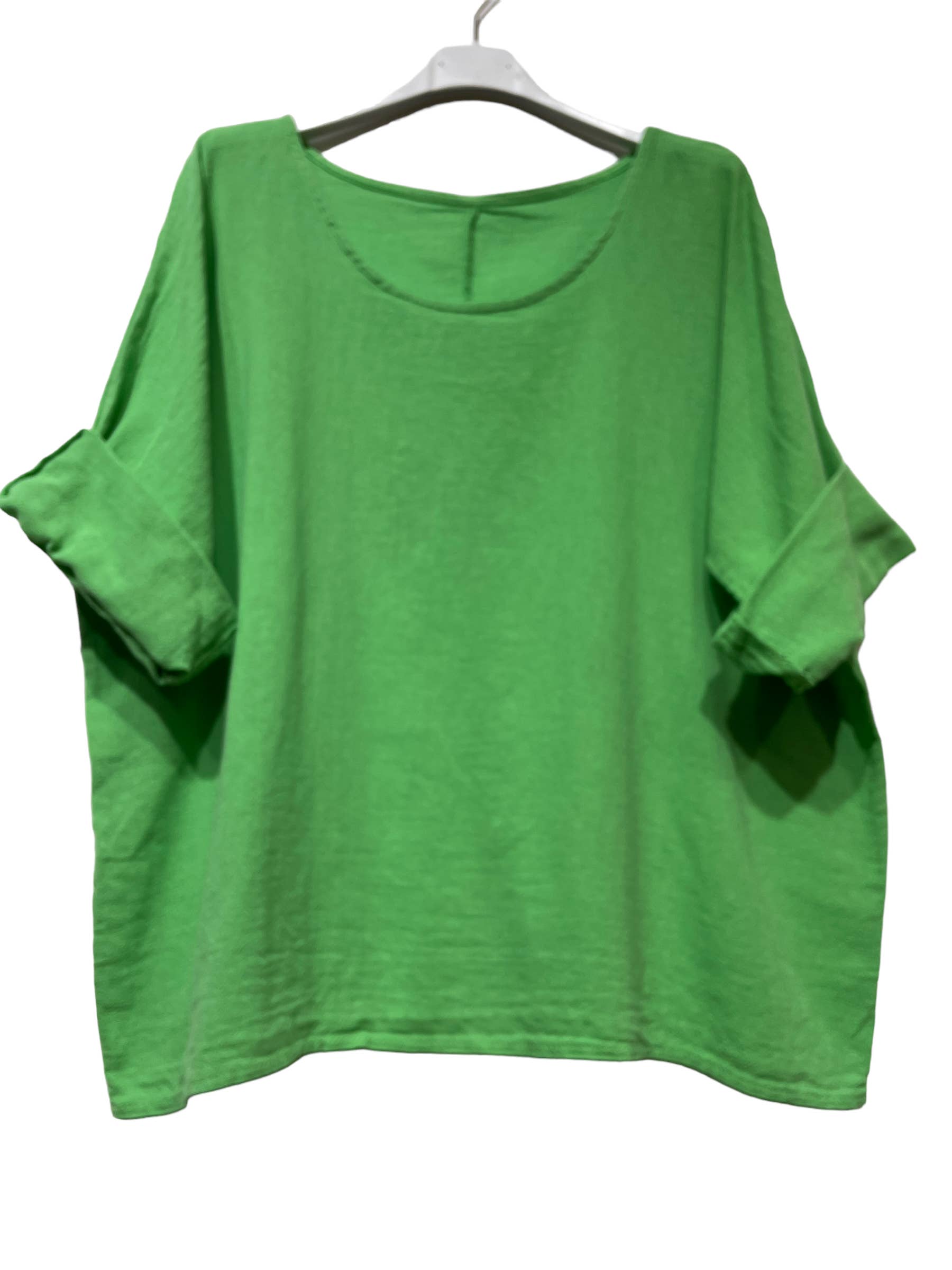 LINEN & COTTON HOUSE – Engroshandel T-shirt – til kvinder – Crop-top i bomuld og hør, bedst sælgende model 101141