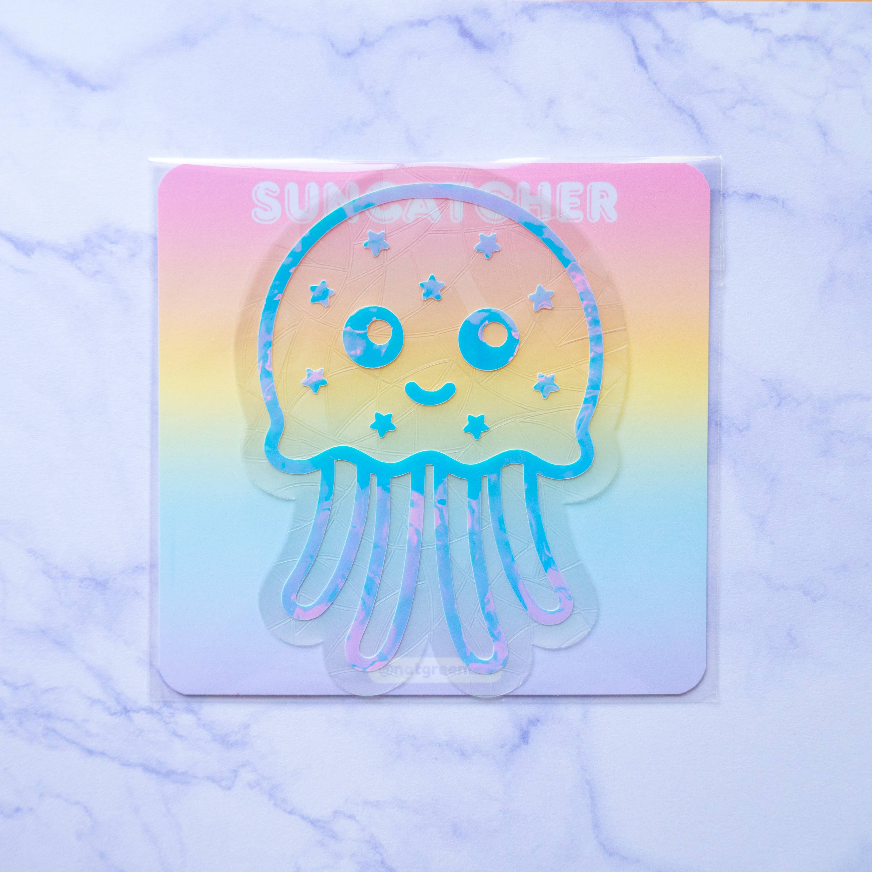 NatGreenArt - Wholesale Suncatcher - Jellyfish Suncatcher Window Sticker (Rainbow Maker)1