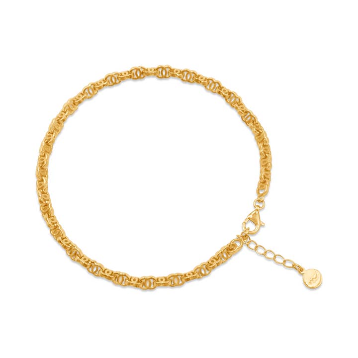 Double Link Chain Bracelet. 18K Vermeil. Vintage Design. for wholesale by by M degrees