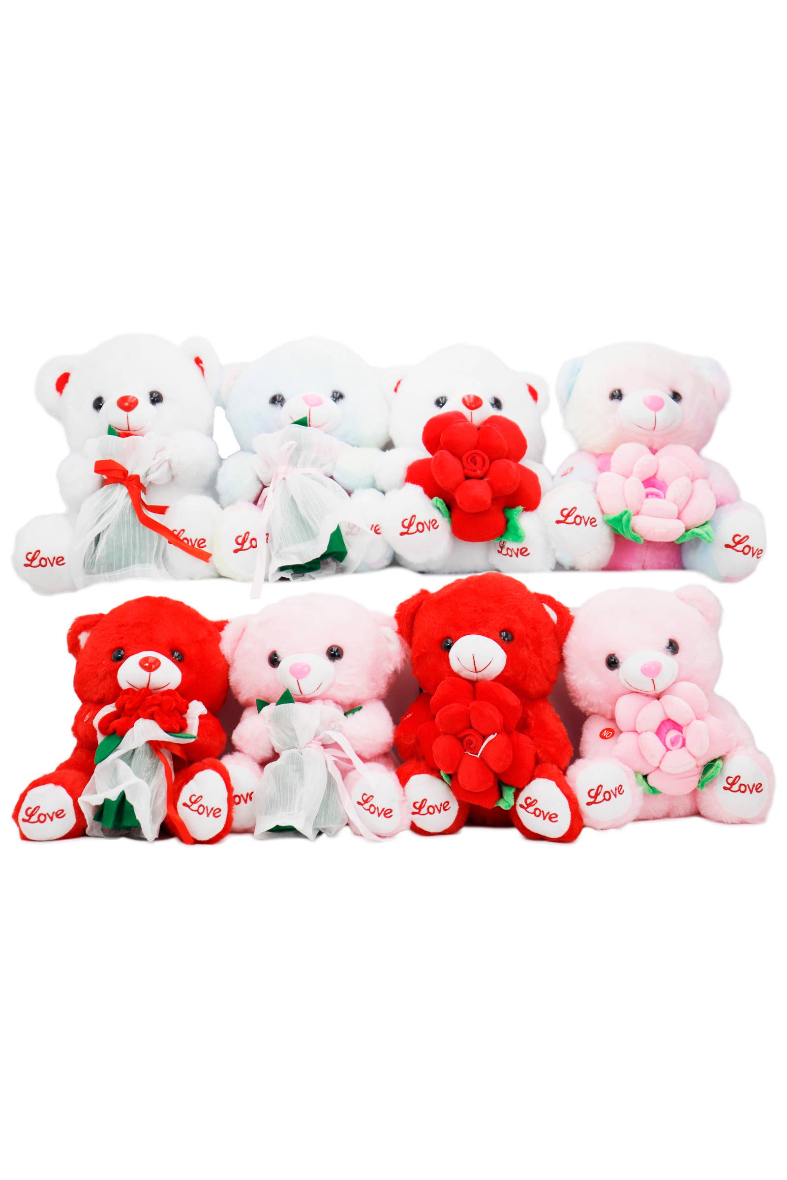 Cap Zone – wholesale Stuffed/plush toy – Kids & baby – Rose Flower Teddy Bear Music LED Stuffed Toy - 10 Inch1