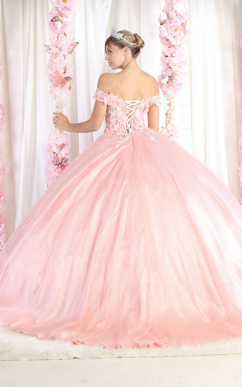 LA Merchandise – Vestido comprido - Mulher por atacado – Vestidos Florais de Marmelo - LA1667