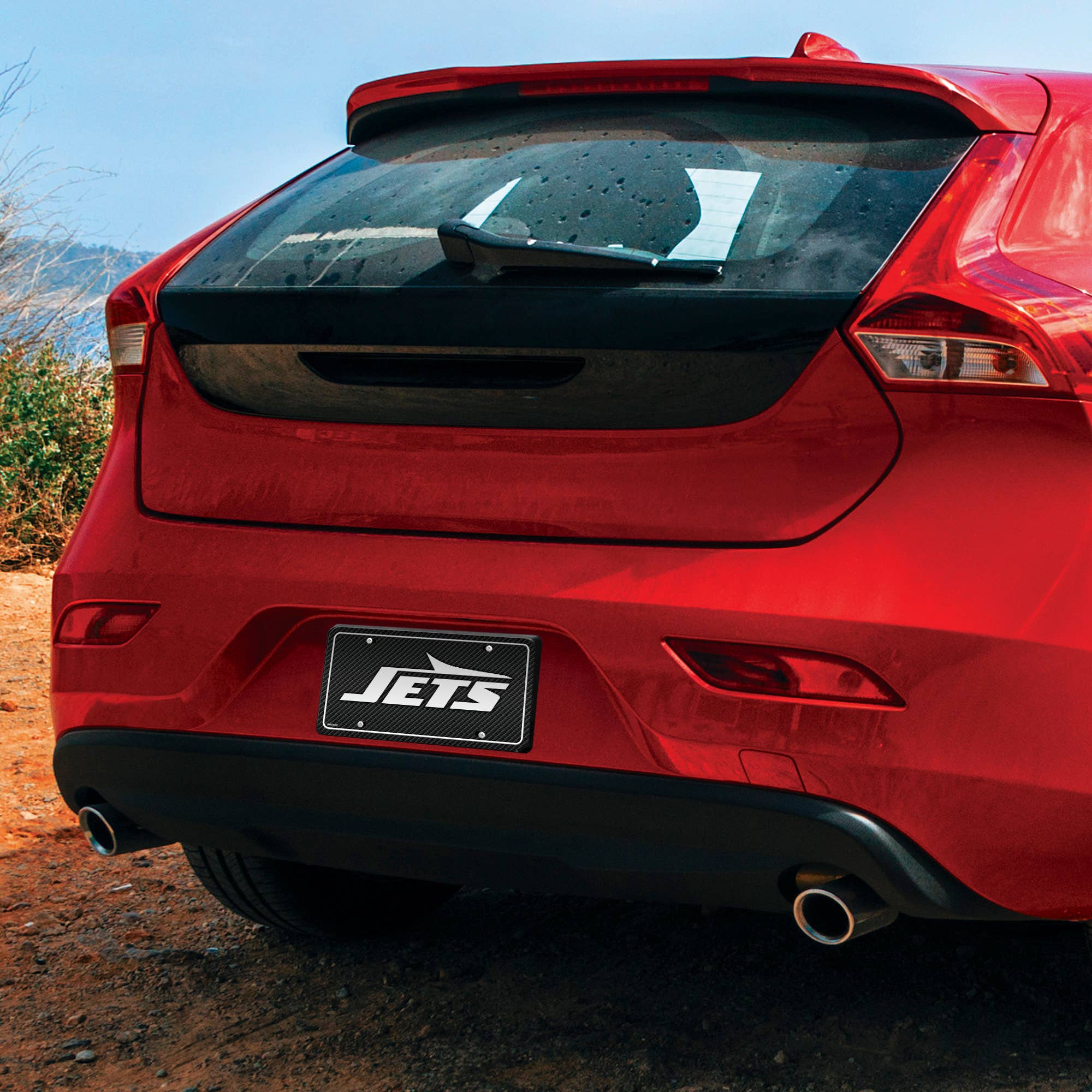 Rico Industries - Wholesale Car Decorative Charm - Unisex - NFL Football New York Jets Carbon Fiber Design Metal Tag2