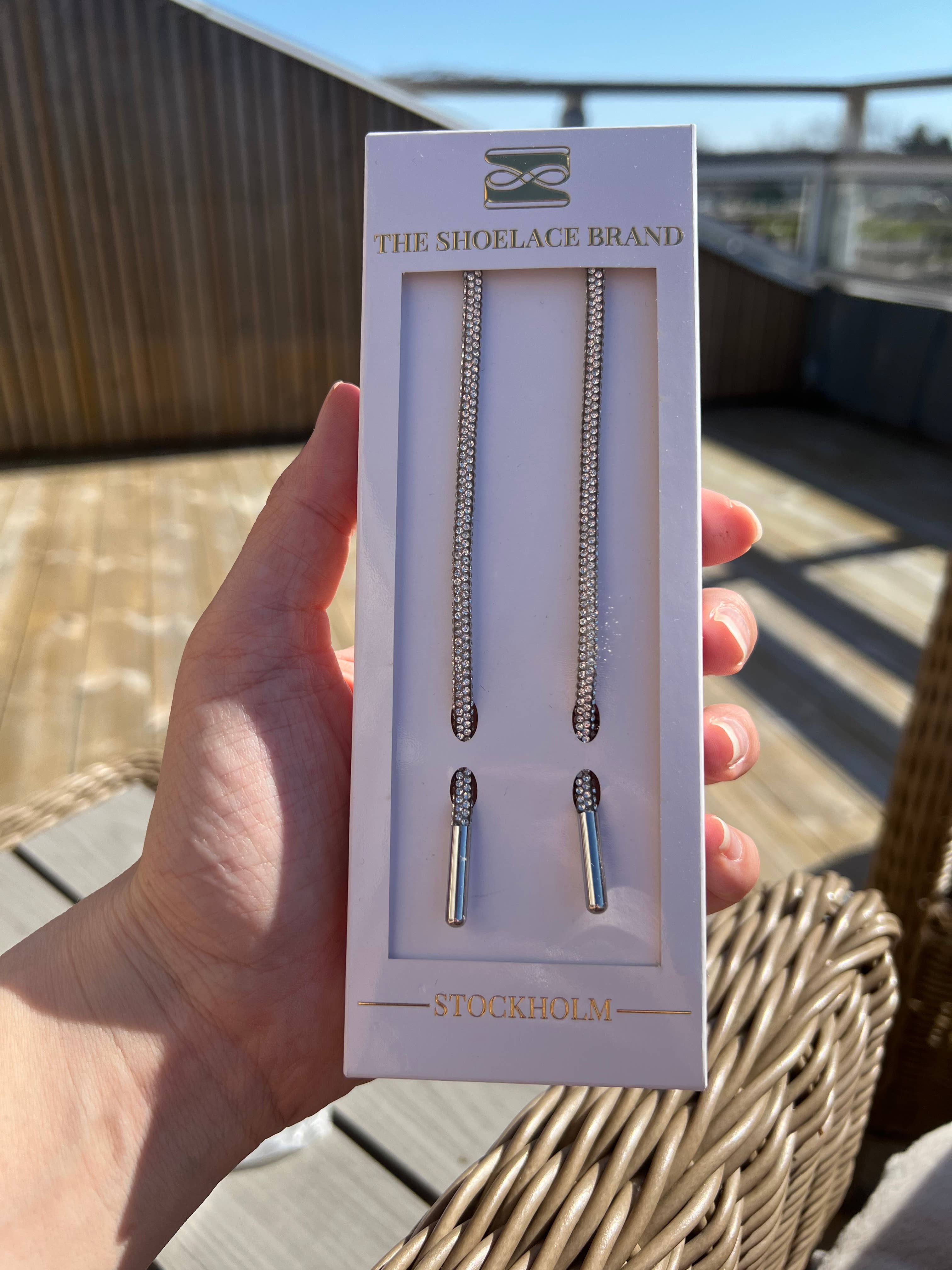 The Shoelace Brand - Wholesale Shoelaces - Unisex - Luxury Silver – Bestseller Rhinestone Shoelaces with Silver2