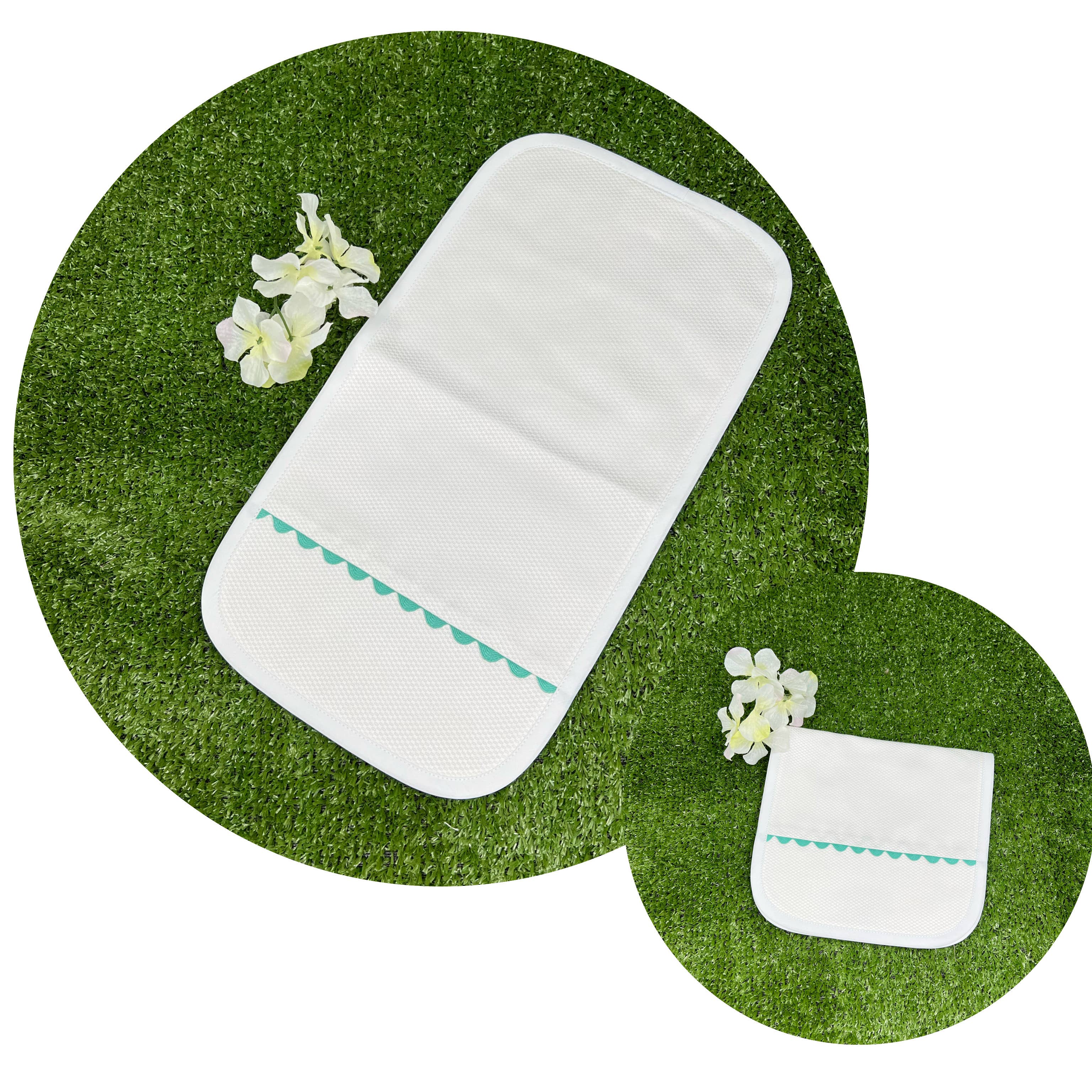 THE ROYALTY COLLECTION - Wholesale Burp Cloth - Baby - White Cotton Pique Burp Cloth4