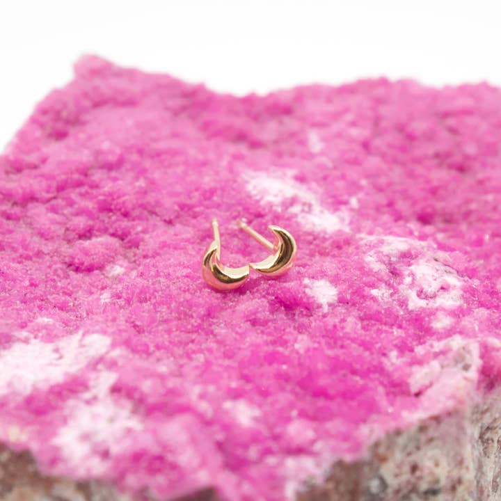 Tiny Crescent Studs for wholesale by Crafts & Love