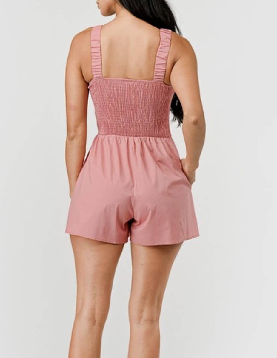 JBLA FASHION - Wholesale Romper - Women's - BOW ROMPER WITH SMOCKED BACK6