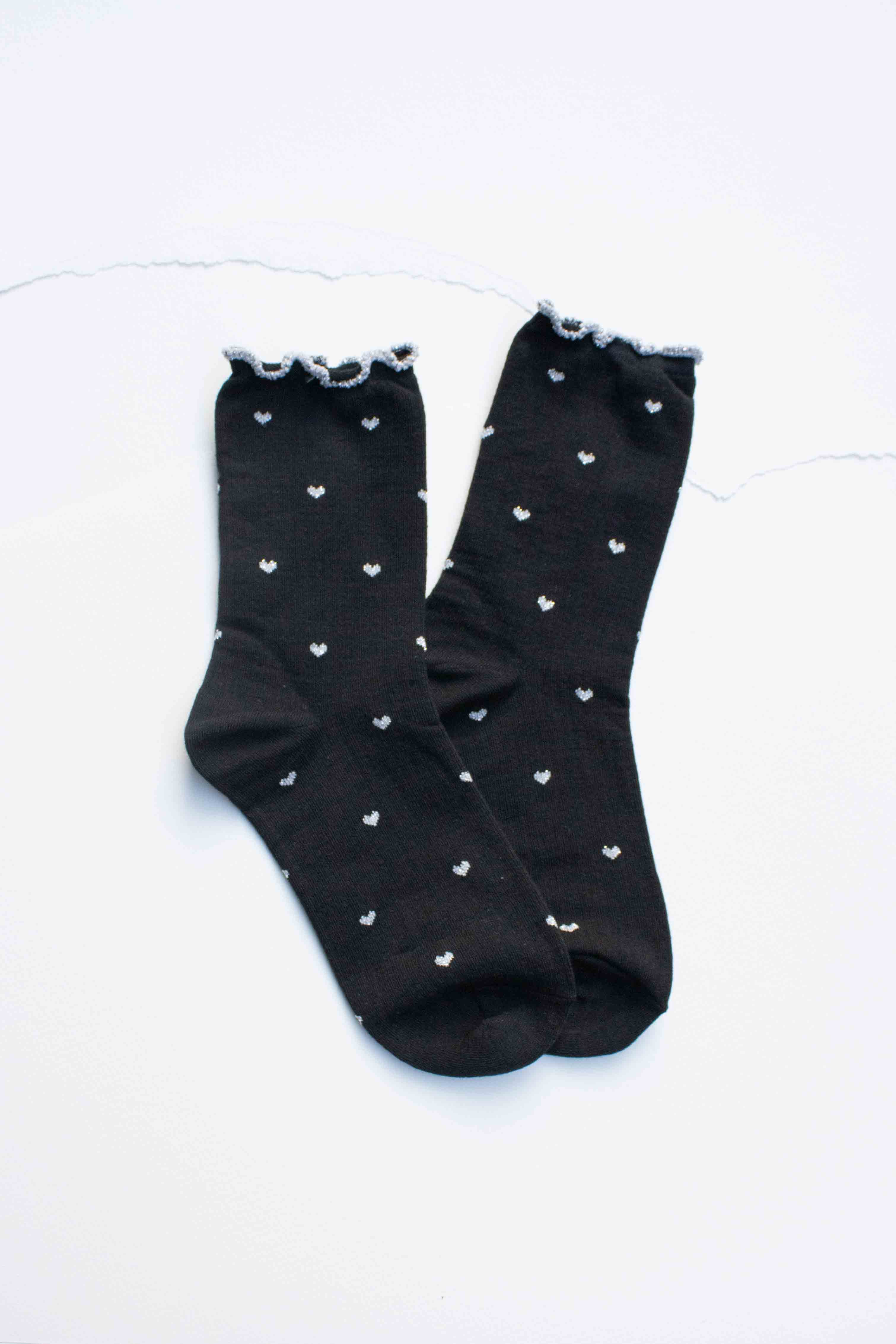 Tiepology - Wholesale Socks - Women's - Mini Heart Ruffle Cotton Blend Socks3