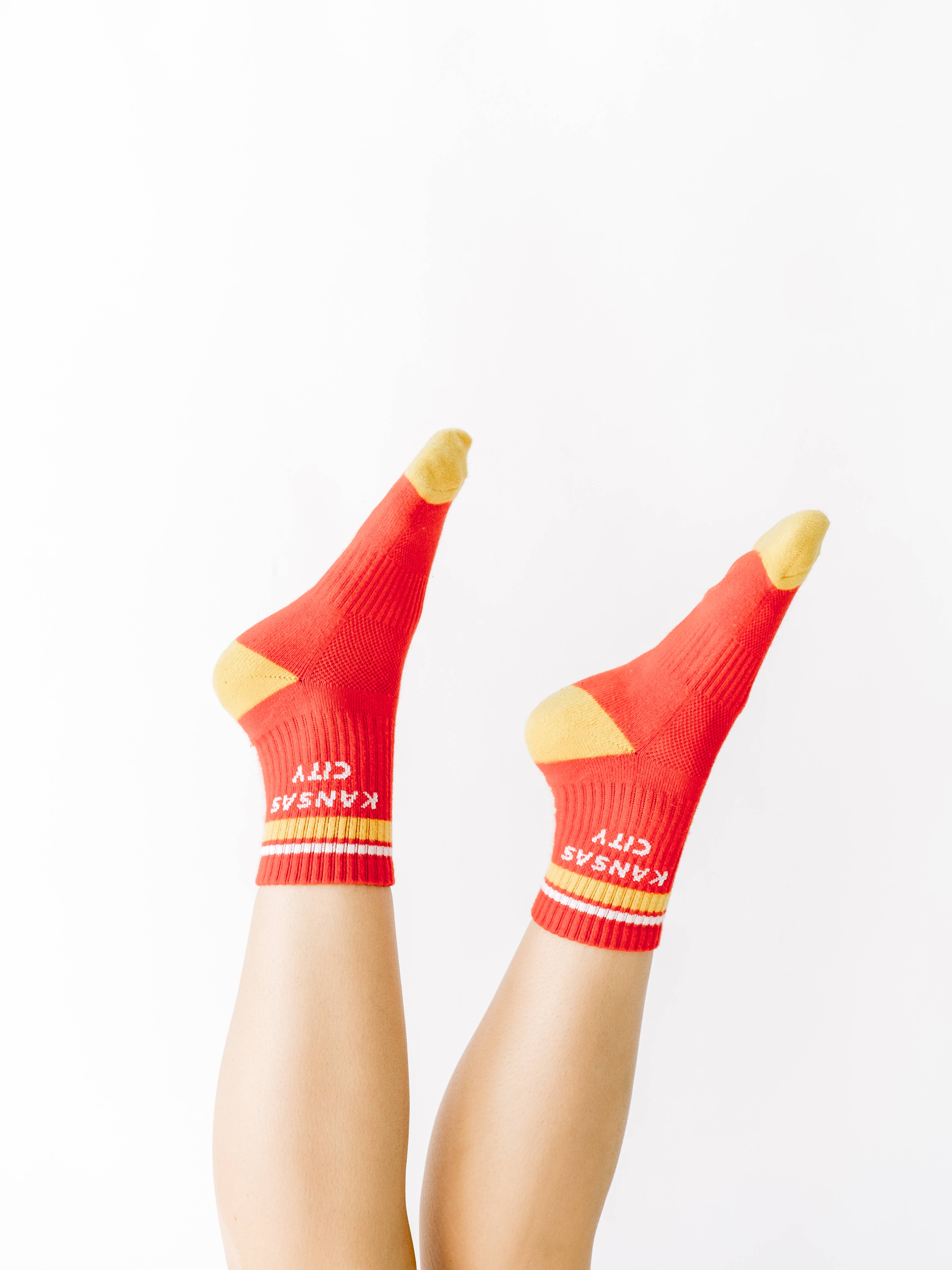 Carly Rae Studio - Wholesale Socks - Unisex - Kansas City Crew Socks - Red w/ Gold & White2