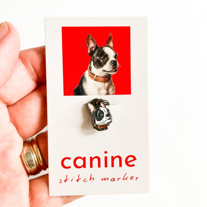 Canine single stitch marker, Custom Firefly Notes stitch mar for wholesale by Firefly Notes