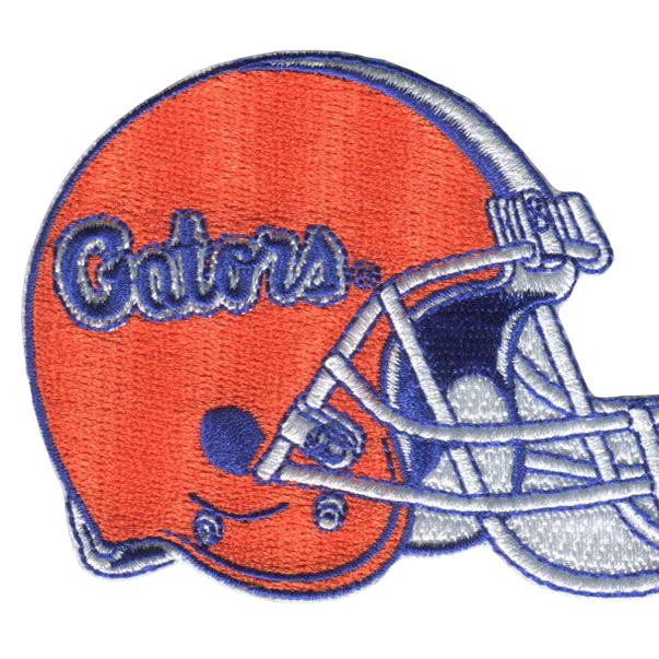 HEDi - Wholesale Patch - Florida Gator Helmet Mark 3. 25"" W x 2. 5"" H Hook Patch (Not an Iron-on Patch)1