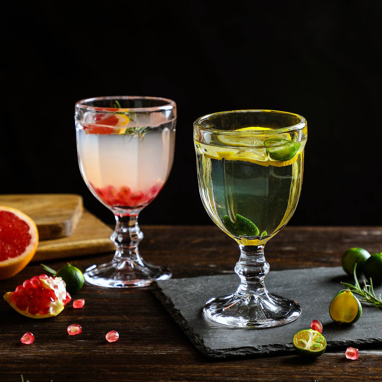 Everest Global - Wholesale Cocktail/Liquor Glass - Vintage Embossed Goblet Glasses set of 67