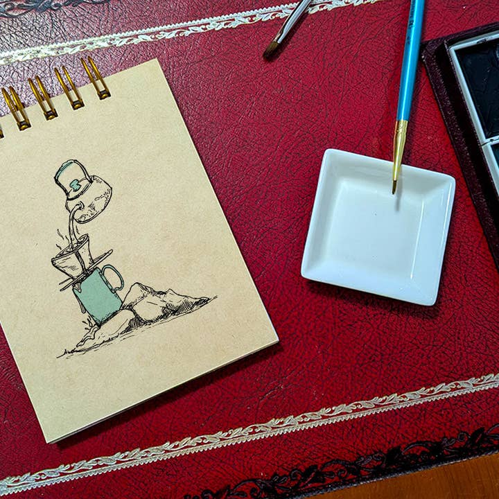 Caderno espiral de apontamentos Pausa para Café na Trilha por atacado de Soijen Illustrations