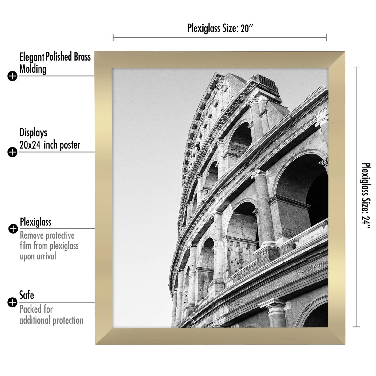 Americanflat - Wholesale Picture Frame - Americanflat Poster Frame with Wide Molding182