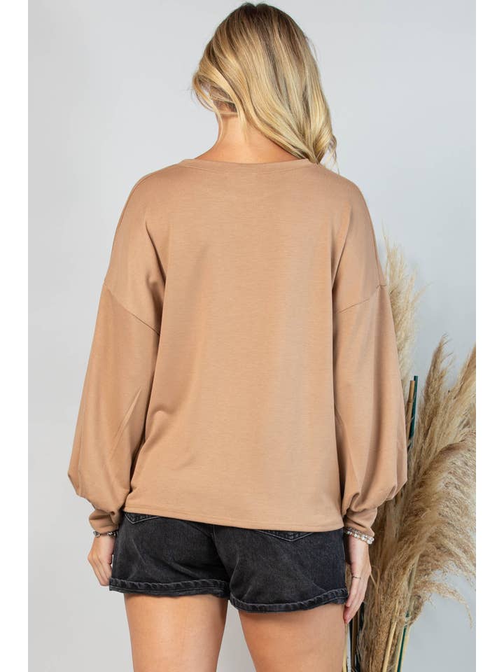 Mocha AV1171-ALEX COWGIRL BOOTS GRAPHIC SWEATSHIRT for wholesale on Faire9