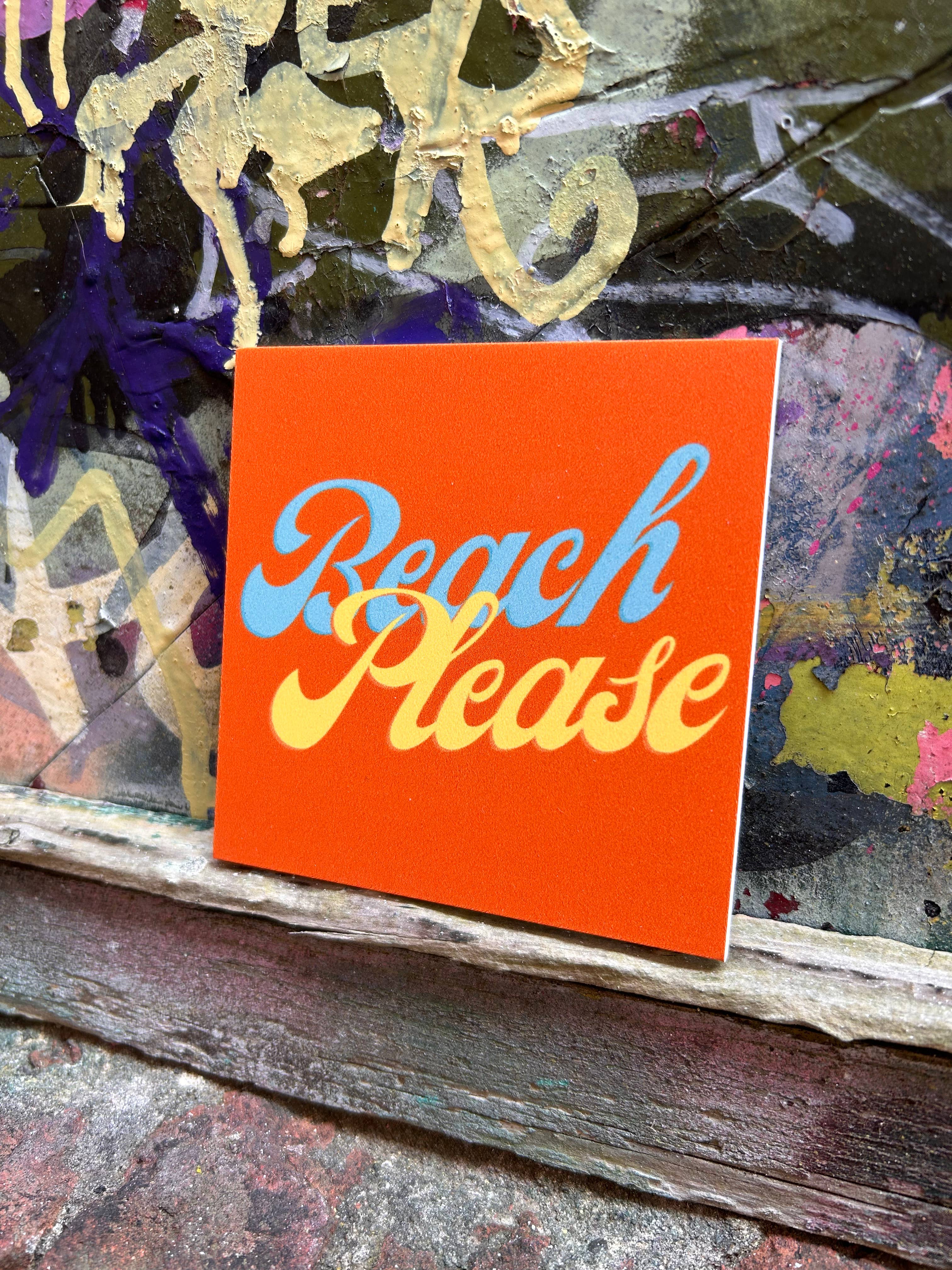 Lourens Exclusive - Wholesale Wall Sign - Forex tile 10x10cm - BEACH PLEASE - #1010300030