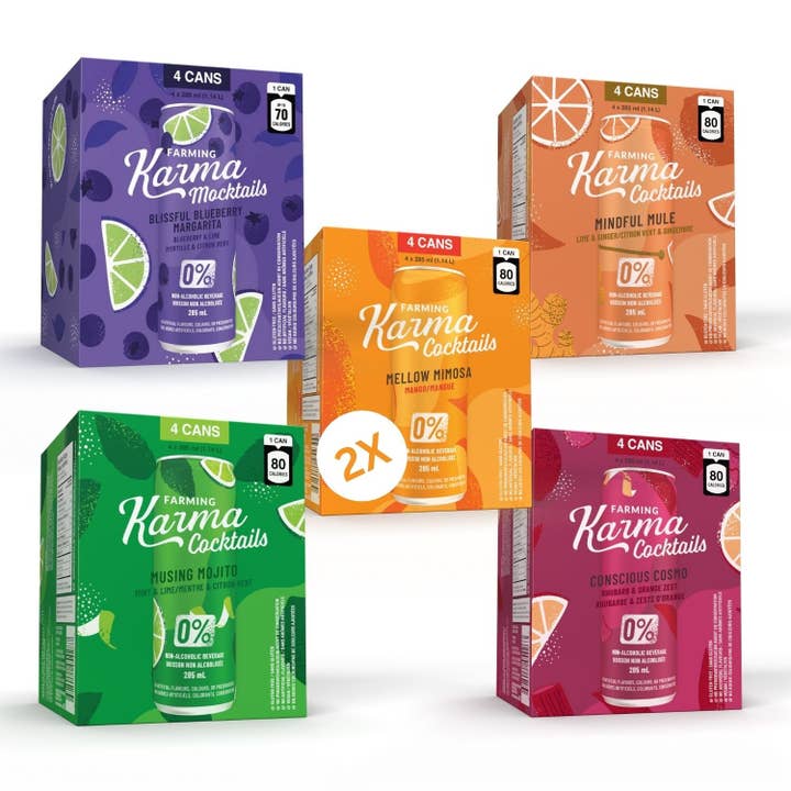 Mocktail Variety Pack for wholesale by Farming Karma Fruit Co. Ltd