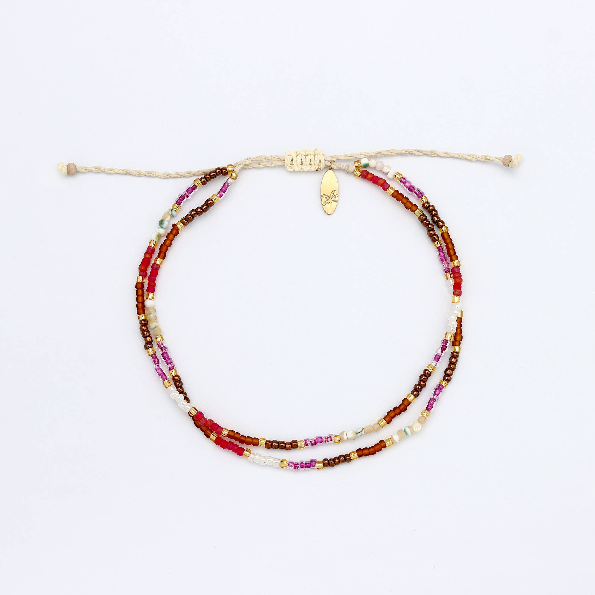 Pineapple Island - Wholesale Anklet - Golden Hour Colourful Beaded Anklet5