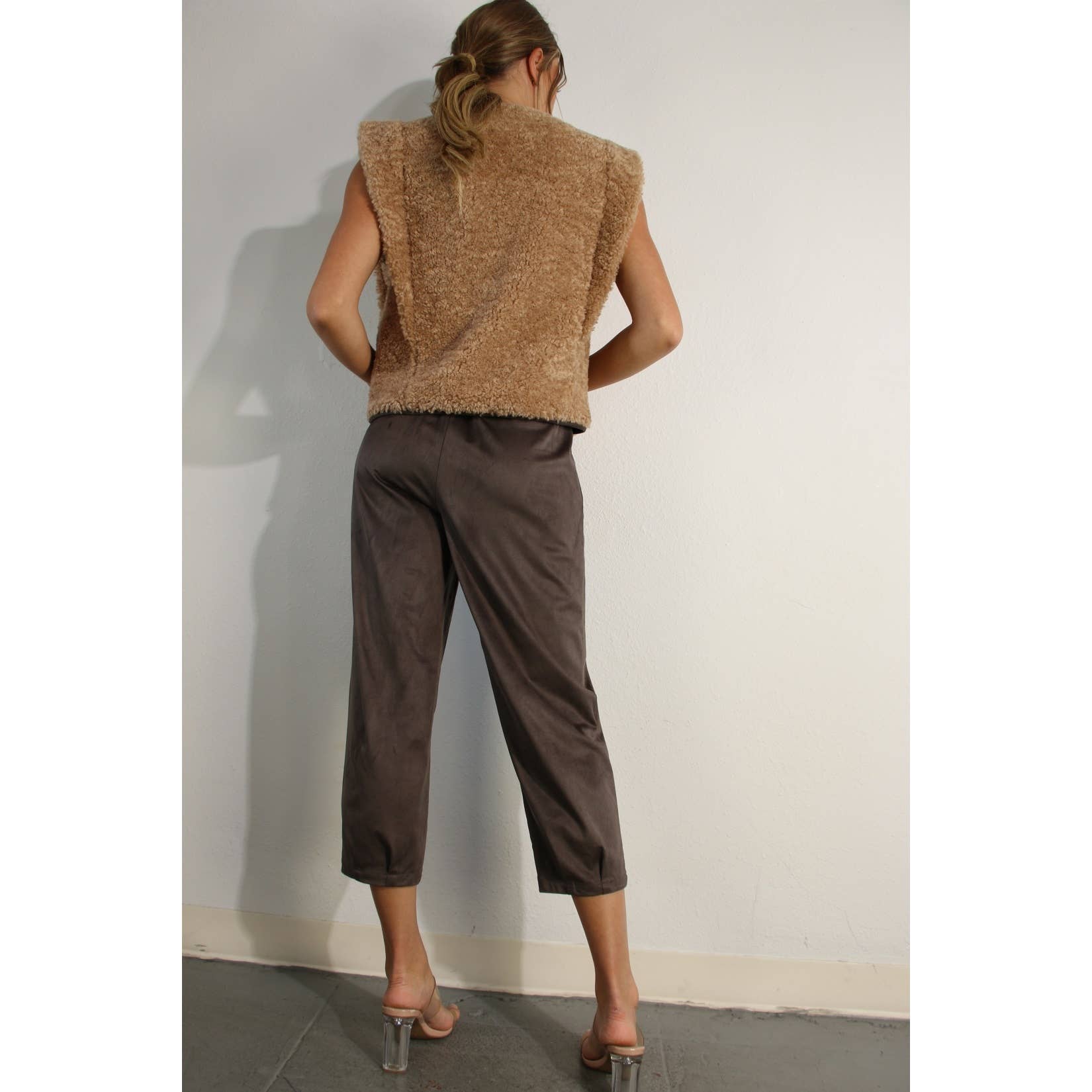 BROWN SUEDE PANTS for wholesale on Faire6