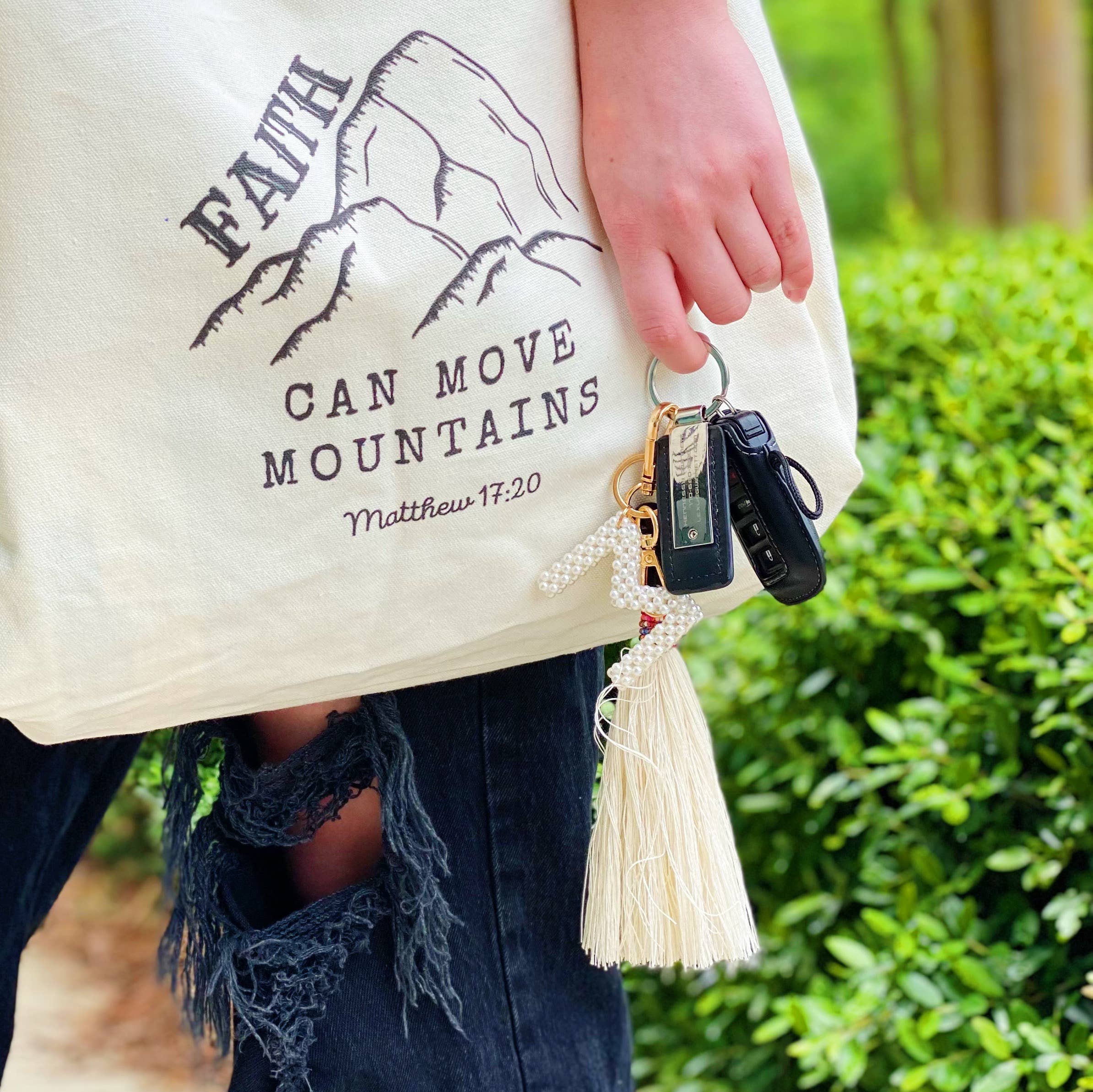 Ellison+Young – Engroshandel Nøglering - Dame – Håndstrikket Retro perle indledende nøglering6