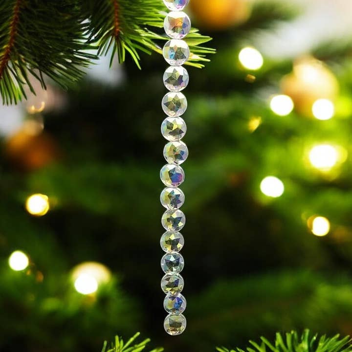 Decor N Beyond - Wholesale Ornament - 9.5" Holiday Iridescent Gem Dangle0