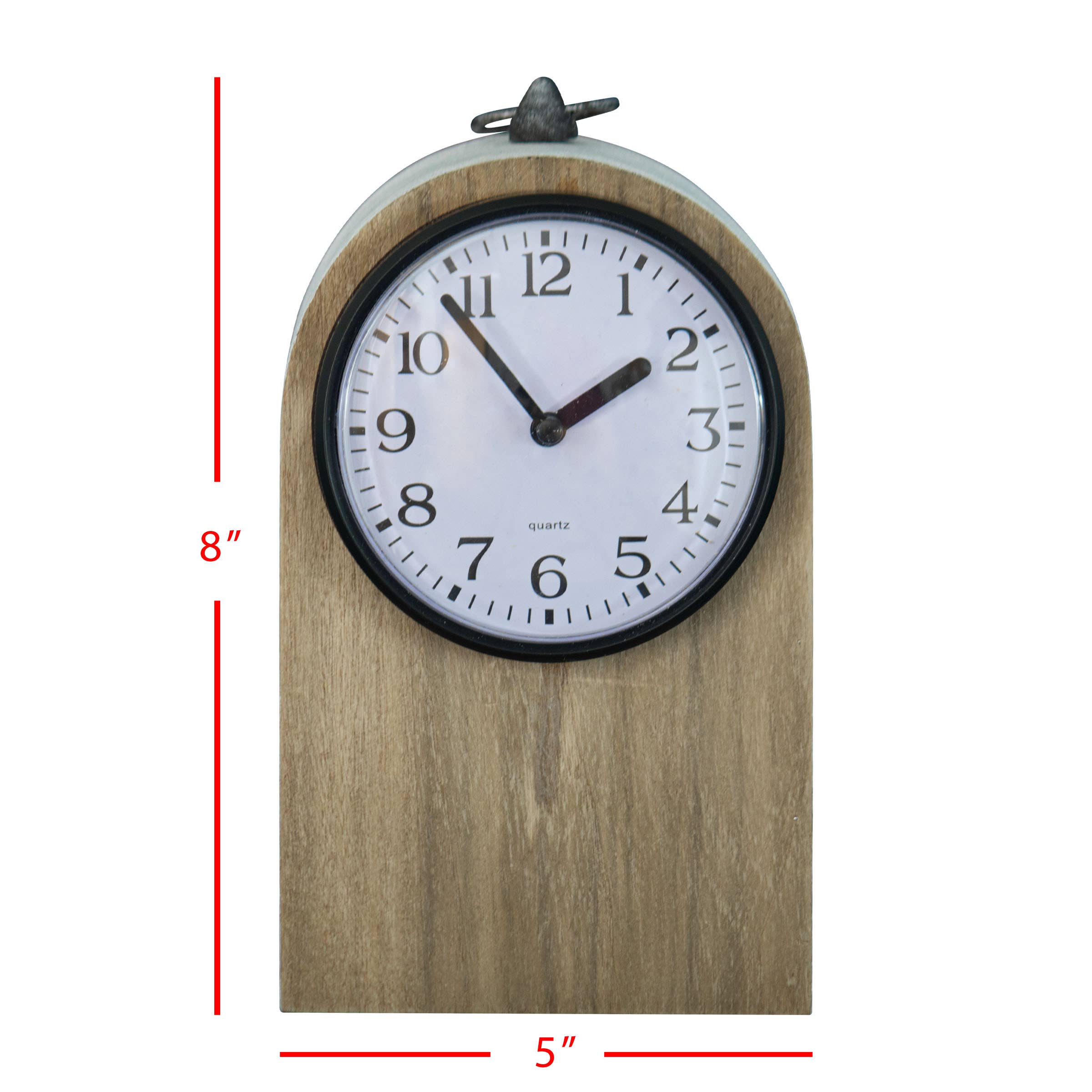 Foreside Home & Garden - Wholesale Desk Clock - Maxwell Rustic Wood Battery Operated Tabletop Clock3