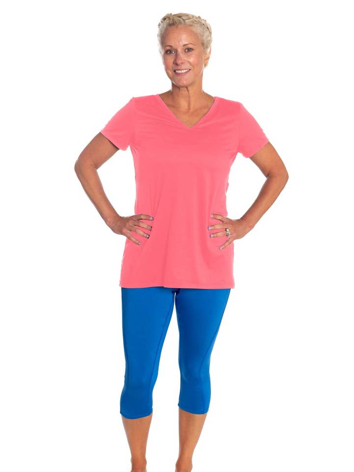 Camiseta esencial - Coral para venta al por mayor de Katie K Active