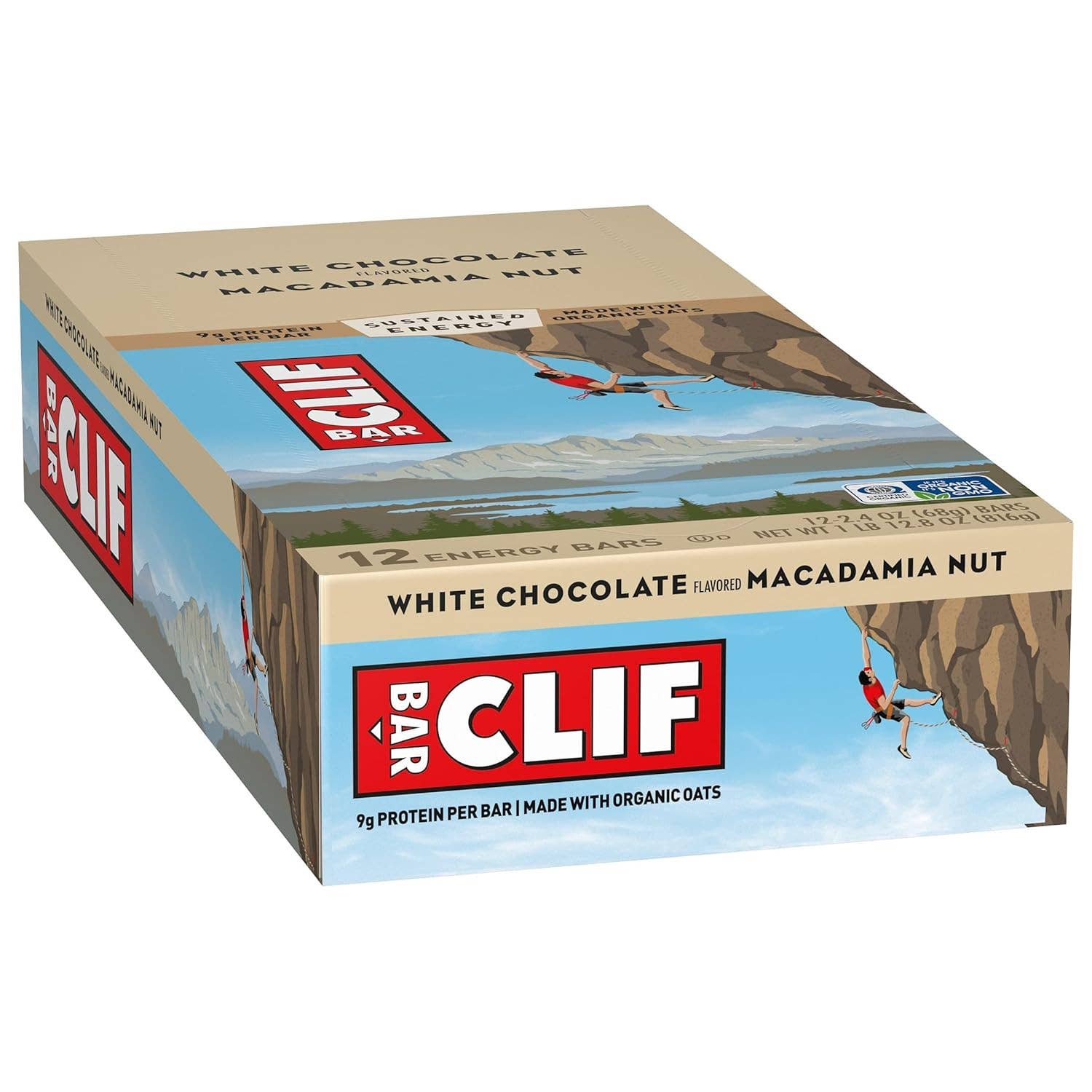 Snacky Candy - Wholesale Snack bar - Clif Bar White Chocolate Macadamia Nut 2.4oz 12 count1