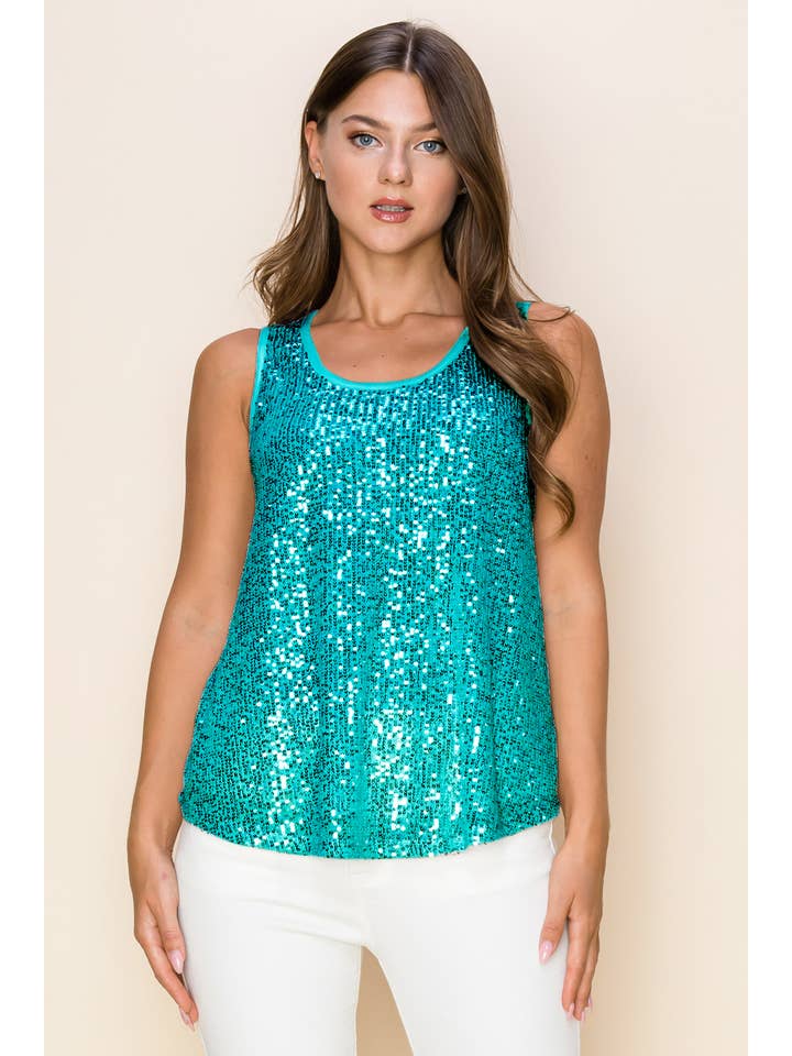 W.A.Y. --Wonderful And Young - Wholesale Tank Top - Women's - W.A.Y SEQUIN TANK TOP9