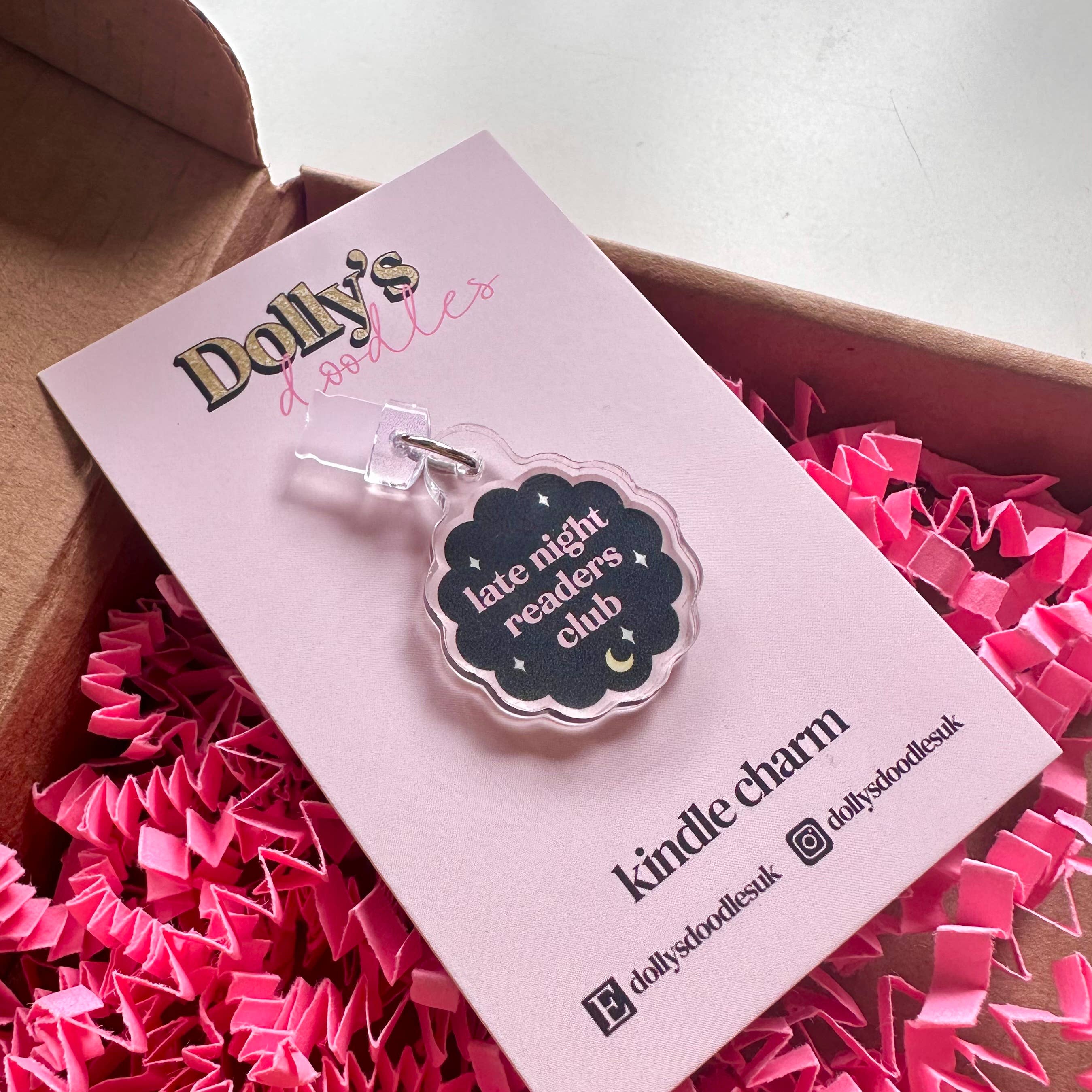 Dolly’s Doodles – Großhandel Lesezeichen – Kindle-Charme - Spätabend-Leseclub Buchclub-Geschenk2