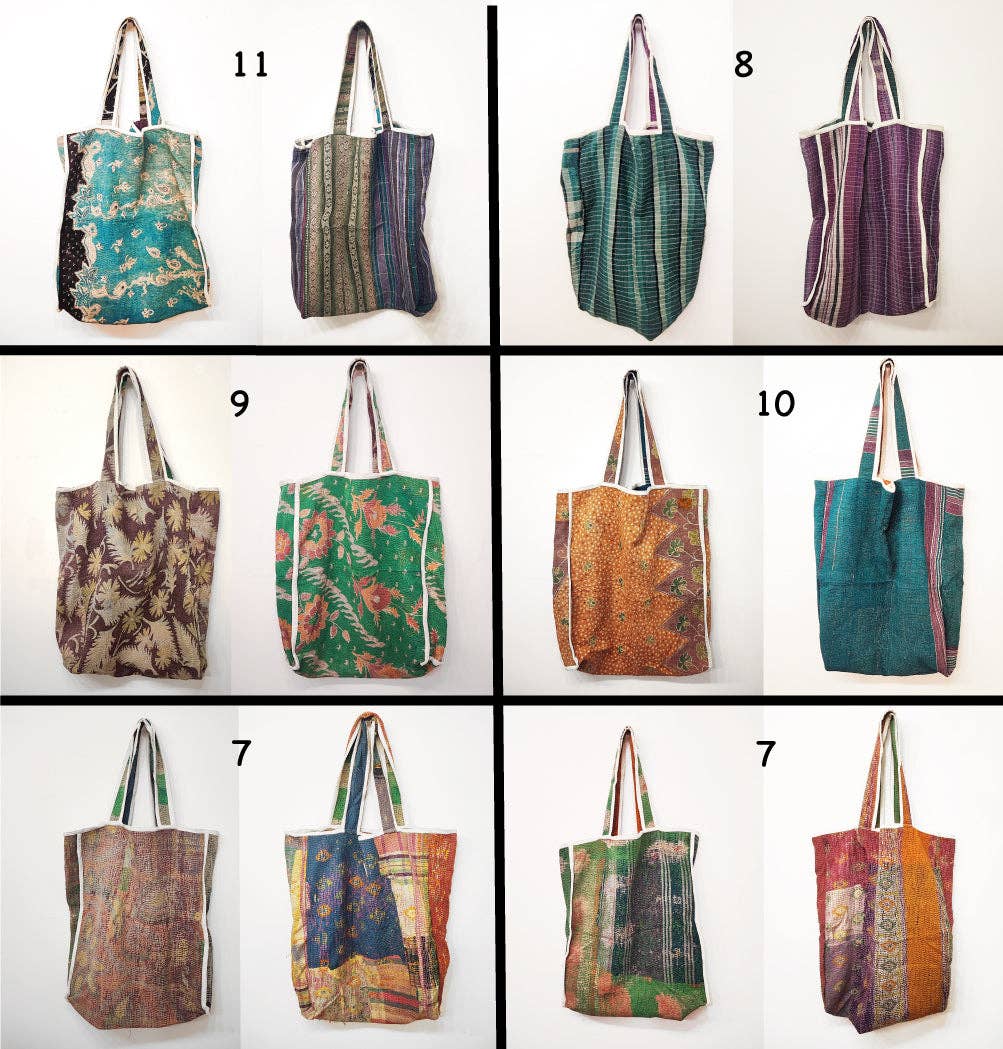 Indigo Collection - Wholesale Tote Bag - Women's - VINTAGE KANTHA TOTE2