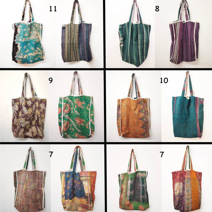 Indigo Collection - Wholesale Tote Bag - Women's - VINTAGE KANTHA TOTE2