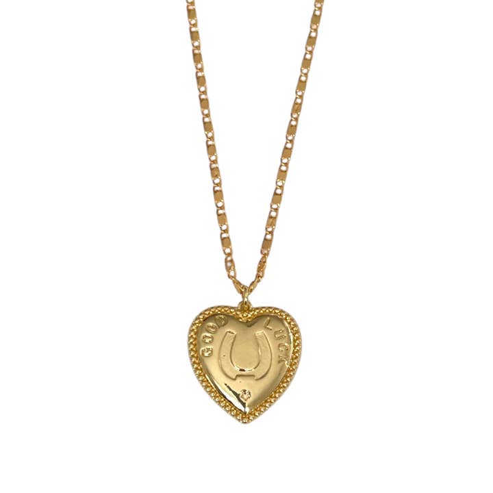 Halskæde med held-og-lykke-hjerte for engroshandel hos The Sage Vintage