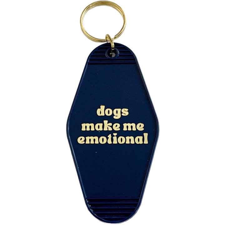 Dogs make me emotional Hotel motel Keychain Retro gift for wholesale by The Silver Spider